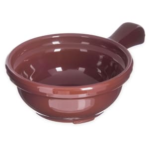 028-7006BR 4 5/8" Round Handled Soup Bowl w/ 8 oz Capacity, Plastic, Lennox Brown