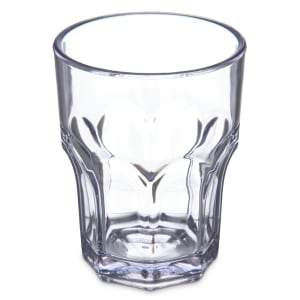 028-580607 6 oz Clear Faceted Plastic Tumbler