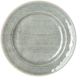 028-6400718 7" Round Melamine Bread & Butter Plate, Smoke Gray