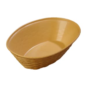 028-6504ST Oval Bread Basket - 9" x 6 1/4", Polypropylene, Straw