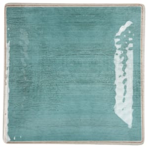 028-6402215 10 1/2" Square Melamine Dinner Plate, Aqua