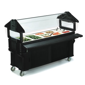 028-661103 72 1/8" SixStar™ Cold Food Bar - (5) Pan Capacity, Floor Model, Black