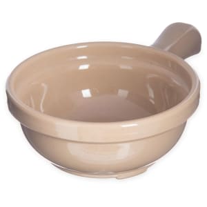 028-7006S 4 5/8" Round Handled Soup Bowl w/ 8 oz Capacity, Plastic, Stone