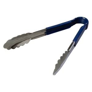 028-60756014 9 1/2" Stainlses Utility Tongs, Blue