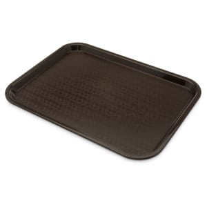 028-CT121669 Plastic Cafeteria Tray - 16 3/10" L x 12"W, Chocolate