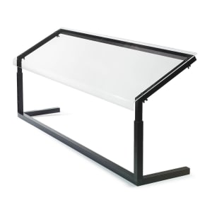 028-9248 48" 1 Sided Sneeze Guard, Portable, Black Frame, Clear Acrylic