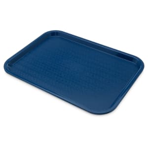 028-CT1216BL Plastic Cafeteria Tray - 16 3/10" L x 12"W, Blue