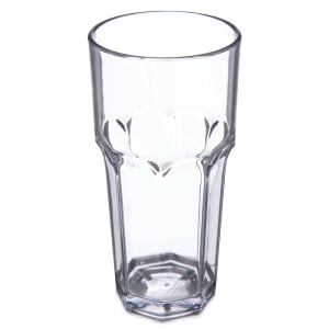 028-581407 14 oz Clear Faceted Plastic Tumbler