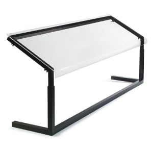 028-9260 60" Portable Sneeze Guard - Free-Standing, Acrylic/Aluminum, Black