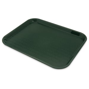 028-CT1418FG Plastic Cafeteria Tray - 17 4/5"L x 14"W, Forest Green 