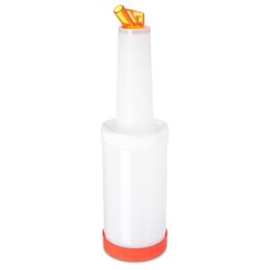 028-PS601N24 32 oz Store 'N Pour Quart Complete - Polyethylene, Orange