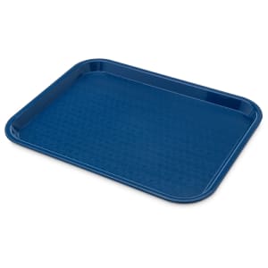 028-CT1014BL Plastic Cafeteria Tray - 13 4/5"L x 10 3/4"W, Blue