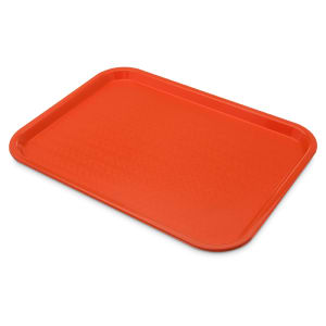 028-CT1216O Plastic Cafeteria Tray - 16 3/10" L x 12"W, Orange
