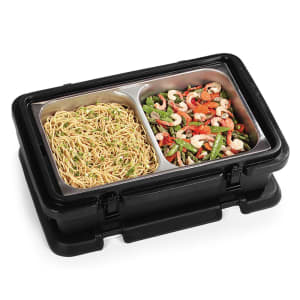 028-PC140NBK Cateraide™ Insulated Food Carrier - 12 qt w/ (1) Pan Capacity, Black