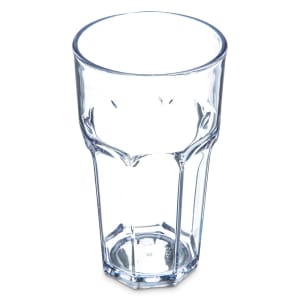 028-582007 20 oz Clear Faceted Plastic Tumbler