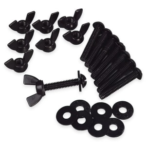 028-770400 Sneeze Guard Hardware - Double-Sided Tabletop, Black