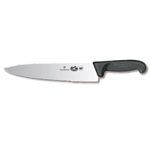 037-47721 Wavy/Straight Chef's Knife w/ 10" Blade, Black Fibrox® Nylon Handle
