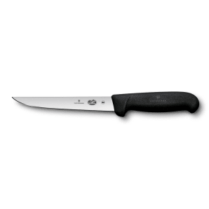 037-47612 Stiff Boning Knife w/ 6" Blade, Black Fibrox® Nylon Handle