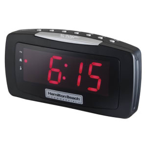 041-HCR330 Alarm Clock Radio w/ Snooze Bar - Black, 120v