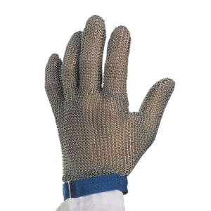 037-81504 Large Cut Resistant Glove - Stainless Steel, Blue Wrist Band