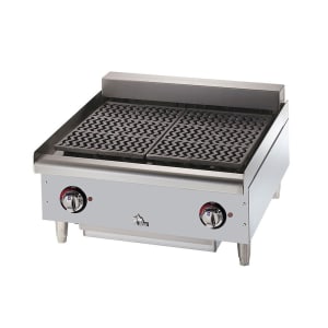 062-5124CF2401 24" Charbroiler w/ Removable Cast Iron Grids & Water Pan, 240v/1ph