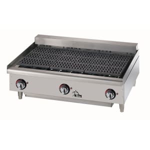 062-5136CF2083 36" Charbroiler w/ Removable Cast Iron Grids & Water Pan, 208v/1-3ph