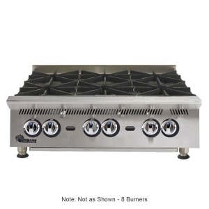 062-808HANG 48" Gas Hotplate w/ (8) Burners & Manual Controls