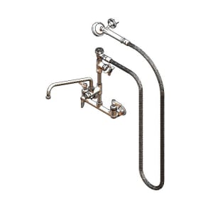 T&S B-2308 13 9/10&quot;H Wall Mount Pre Rinse Faucet - 1.15 GPM, Base with Nozzle