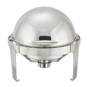 080-602 Round Chafer w/ Roll-Top Lid & Chafing Fuel Heat