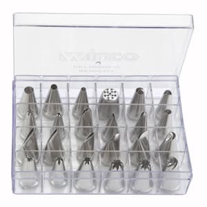 080-CDT24 24 Piece Cake Decorating Tube Set, Stainless