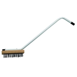 080-BR31 31" Commercial Broiler Brush w/ Steel Wire Bristles & Zinc-Plated Iron Handle