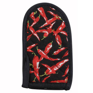 080-HDH6C Cotton Handle Holder w/ Chili Pepper Design, 3 1/2 x 6 1/2"