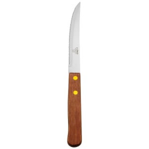 080-K45W Steak Knife w/ 4 1/2" Blade & Wooden Handle, Pointed Tip