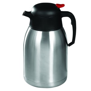 080-CF20 2 L Carafe w/ Black & Red Push Button Top, Stainless