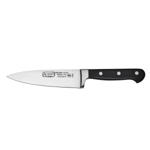 080-KFP60 6" Chef Knife, 1 Piece Full Tang, Forged Carbon Steel, POM Handle