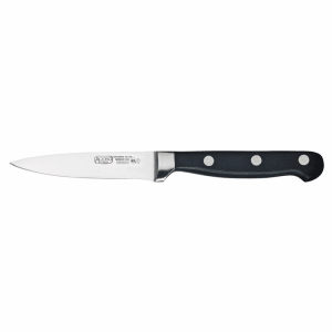 080-KFP35 3 1/2" Paring Knife, 1 Piece Full Tang, Forged Carbon Steel, POM Handle