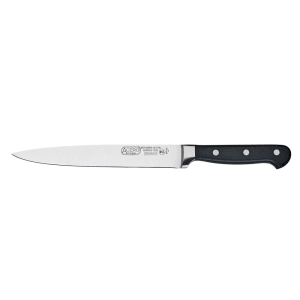 080-KFP81 8" Slicer, 1 Piece Full Tang, Forged Carbon Steel, POM Handle