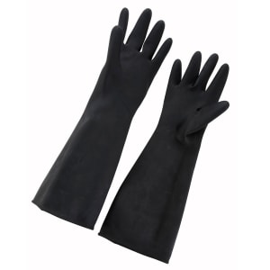 080-NLG1018 Large Natural Latex Gloves, 10 x 18", Black