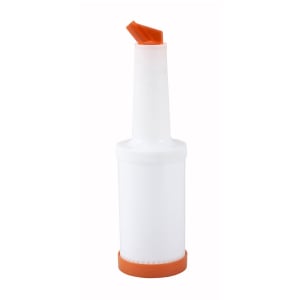 080-PPB1O 1 qt Liquor & Juice Multi Pour w/ Orange Spout & Lid