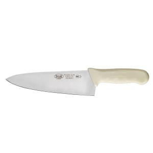 080-KWP80 8" Wide Cooks Knife w/ White Polypropylene Handle