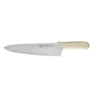 080-KWP100 10" Wide Cook's Knife w/ White Polypropylene Handle