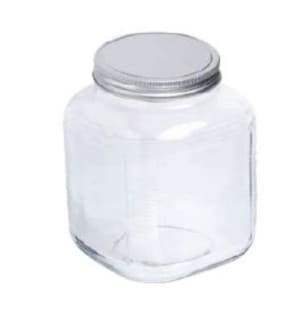 075-85725 1 gal Cracker Jar w/ Brushed Aluminum Lid