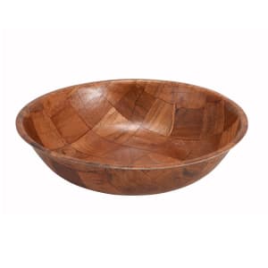 080-WWB14 14" Round Salad Bowl, Woven Wood