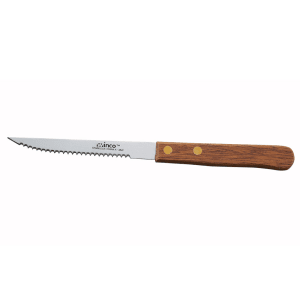 080-K35W Economy Steak Knife w/ 4" Blade & Wooden Handle