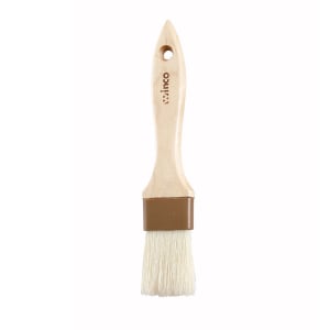 080-WFB15 Flat Pastry Basting Brush, 1 1/2" Wide w/ Flat Boar Bristles & Wooden Handle