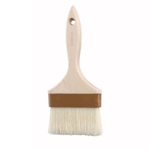 080-WFB40 Flat Pastry Basting Brush, 4" Wide w/ Flat Boar Bristles & Wooden Handle
