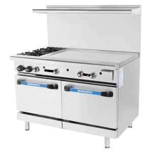 083-TARG2B36GNG 48" 2 Burner Gas Range w/ Griddle & (2) Standard Ovens, Natural Gas