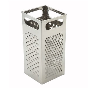 Browne 3199 Square Cheese Grater, 2 Grating & 2 Slicing Surfaces, Stainless
