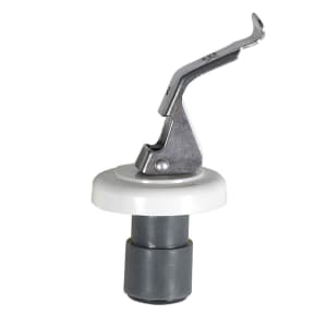 080-WBSW Wine Bottle Stopper w/ Thermoplastic Cork & Stainless Clip, White Collar