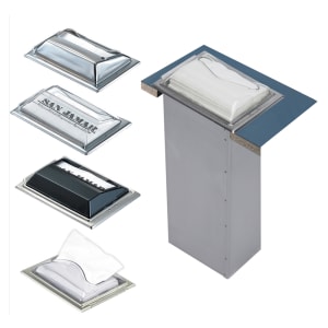 094-H2005CLSS In-Counter 750 Fullfold Napkin Dispenser, Clear & Steel